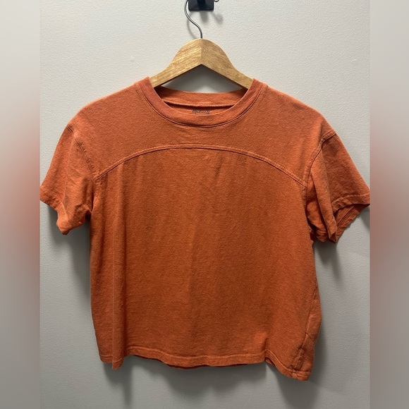 MADEWELL Women's Orange (Re)sourced BioFibre™ Seamed Tee XS. #NB525 $42 - Picture 1 of 5